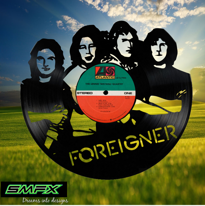 FOREIGNER band Laser Cut Vinyl Record artist representation