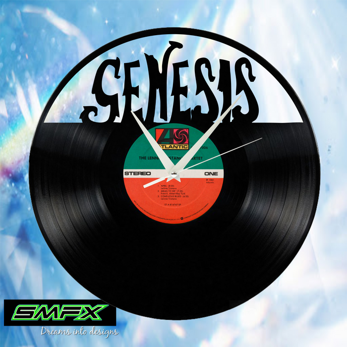 genesis Laser Cut Vinyl Record artist representation or vinyl clock