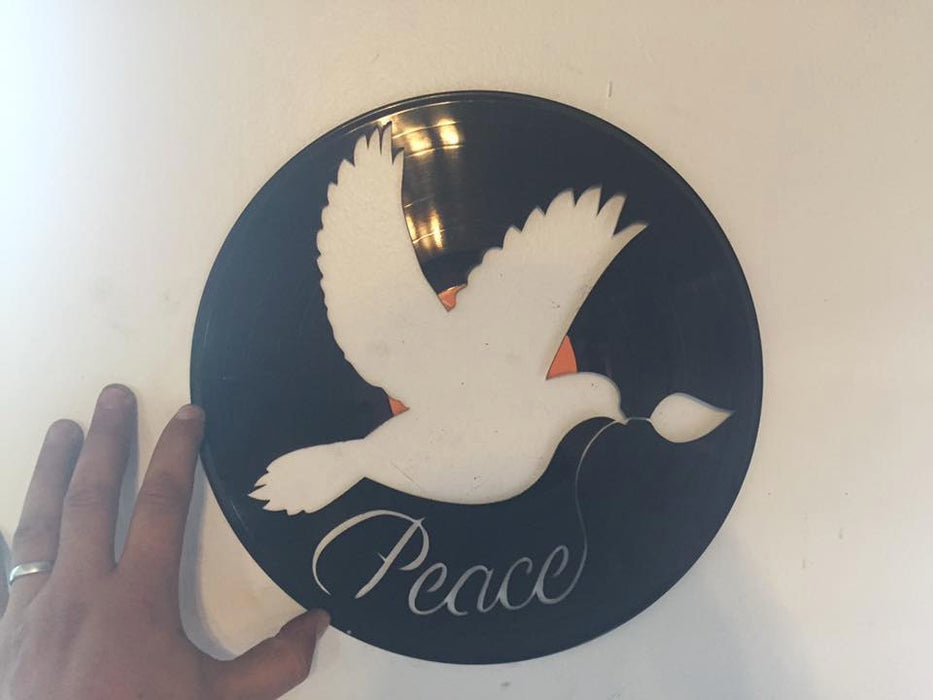 Peace Bird Laser Cut Vinyl Record