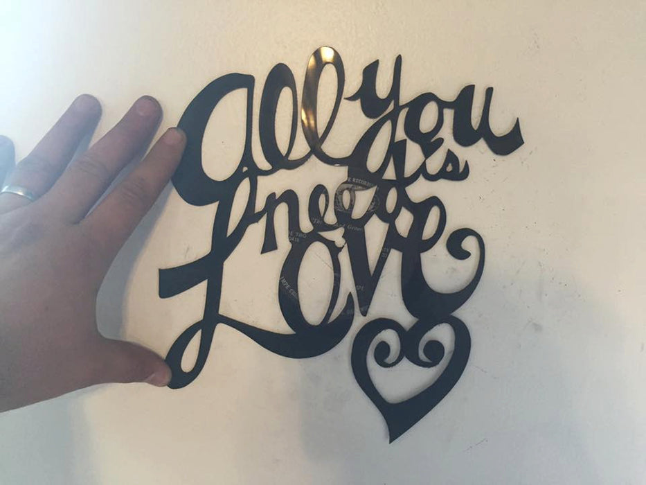 all you need is Love Laser Cut Vinyl Record artist representation