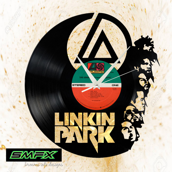 linkin park Laser Cut Vinyl Record artist representation or vinyl clock