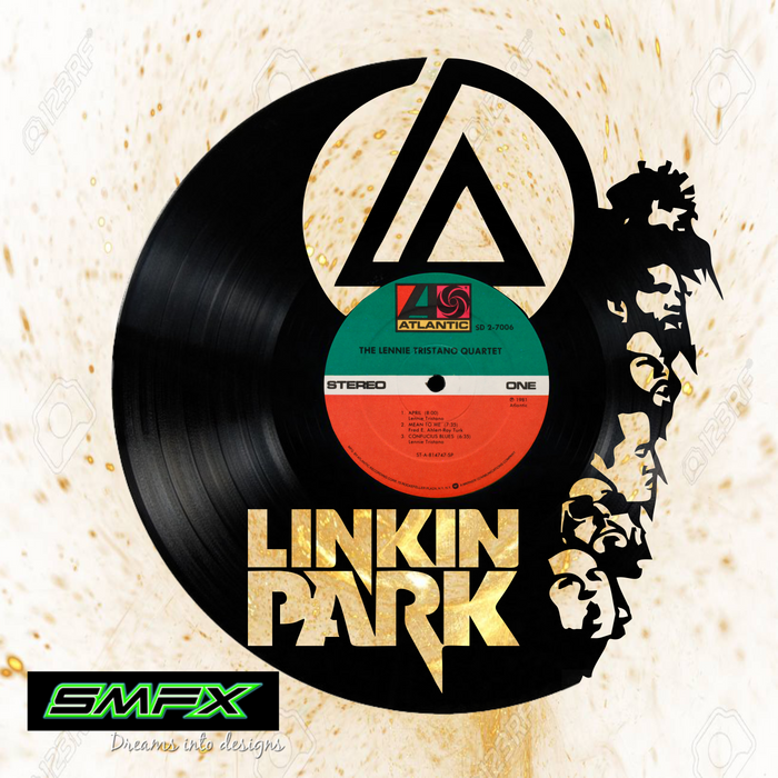 linkin park Laser Cut Vinyl Record artist representation or vinyl clock