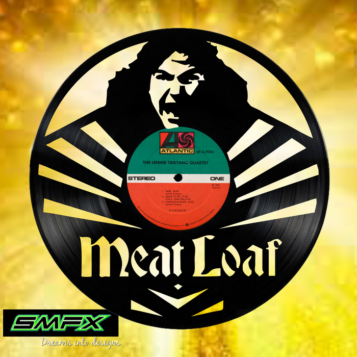 meat loaf Laser Cut Vinyl Record artist representation or vinyl clock