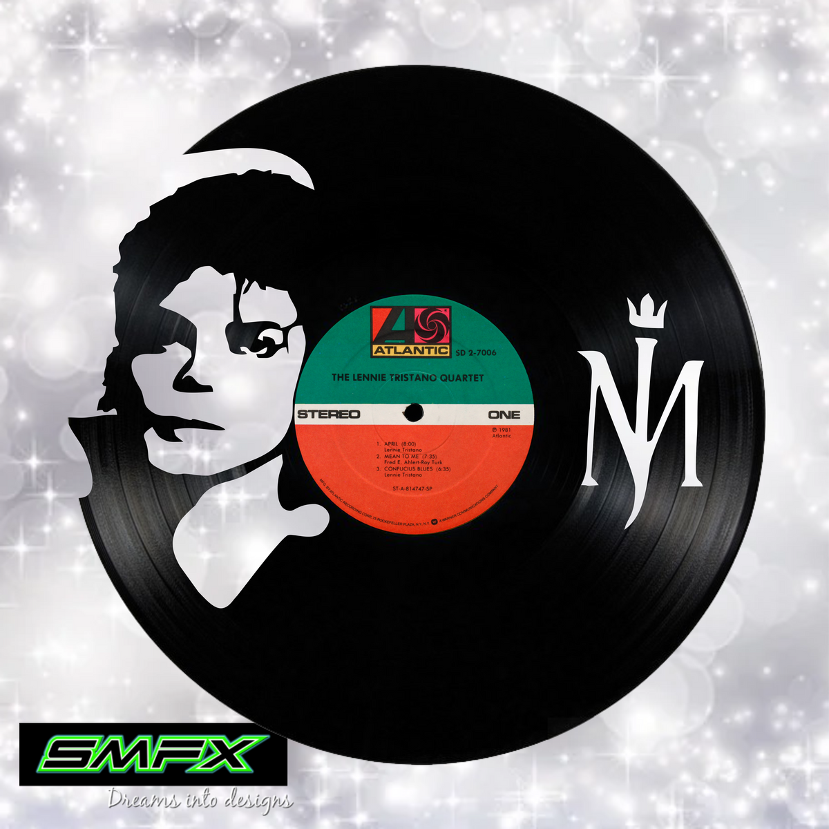 Michael Jackson Laser Cut Vinyl Record artist representation or