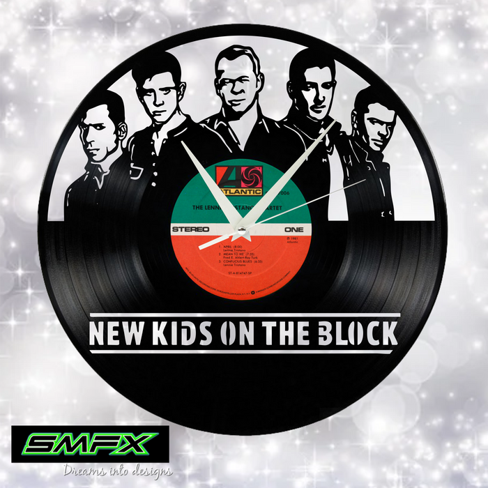 New Kids On the block Laser Cut Vinyl Record artist representation or vinyl clock