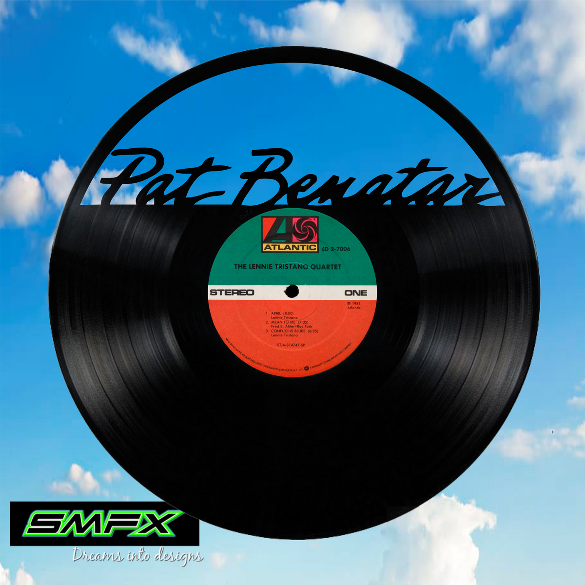 pat benatar Laser Cut Vinyl Record artist representation or vinyl cloc ...