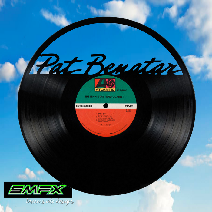 pat benatar Laser Cut Vinyl Record artist representation or vinyl clock