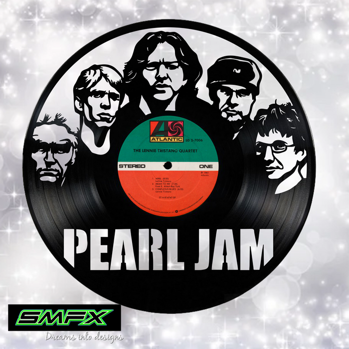 PEARL JAM Laser Cut Vinyl Record artist representation or vinyl clock