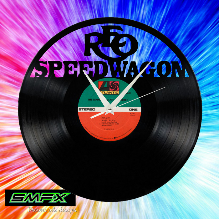 reo speed wagon Laser Cut Vinyl Record artist representation or vinyl clock