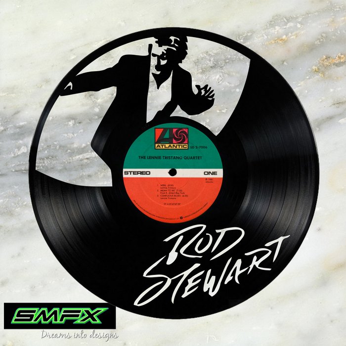 rod stewart wagon Laser Cut Vinyl Record artist representation or vinyl clock