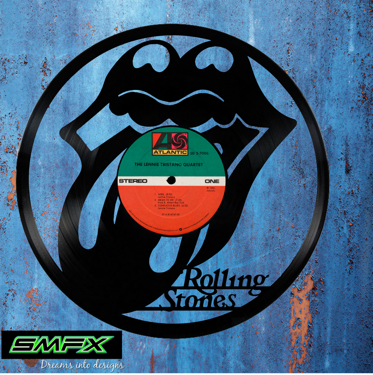 TURNTABLE FELT - FEUTRINE - ROLLING STONES (the) Logo