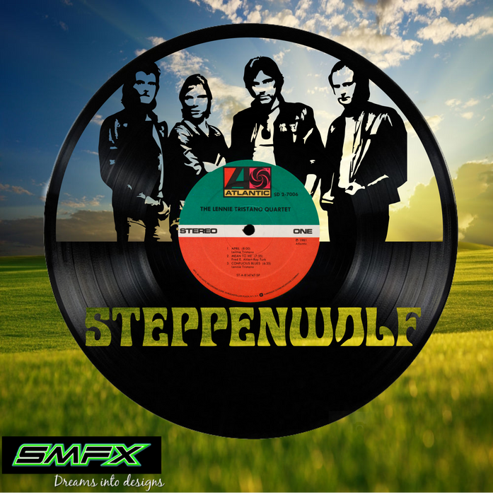 steppenwolf Laser Cut Vinyl Record artist representation or vinyl clock