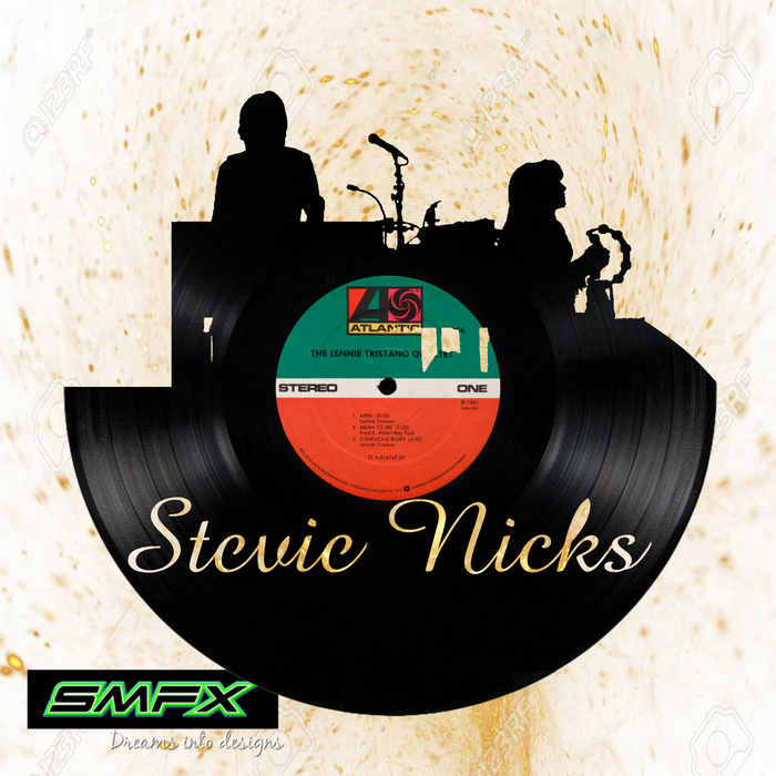 stevie nicks Laser Cut Vinyl Record artist representation or vinyl clock