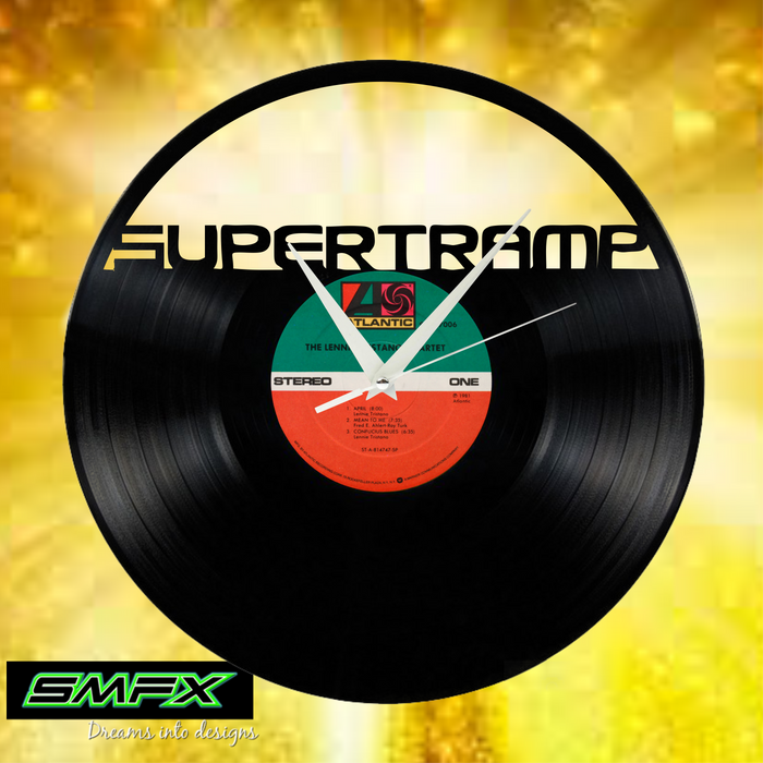 super tramp Laser Cut Vinyl Record artist representation or vinyl clock