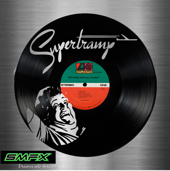 super tramp Laser Cut Vinyl Record artist representation or vinyl clock