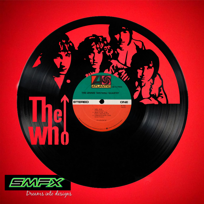 the Who Laser Cut Vinyl Record artist representation or vinyl clock
