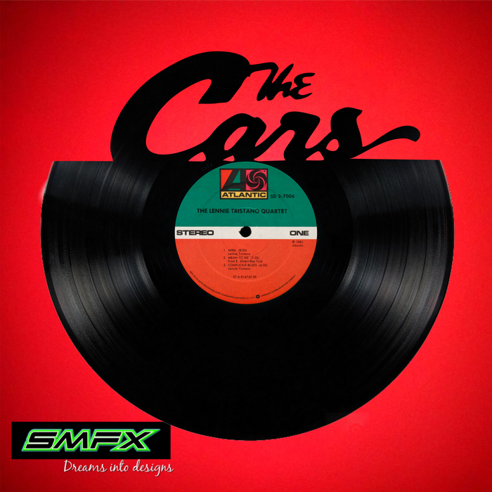 the cars Laser Cut Vinyl Record artist representation or vinyl clock