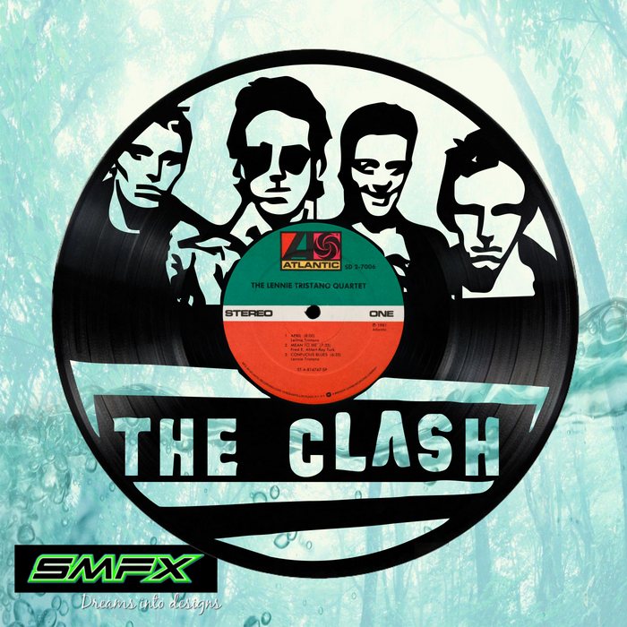 The Clash Laser Cut Vinyl Record artist representation or vinyl clock