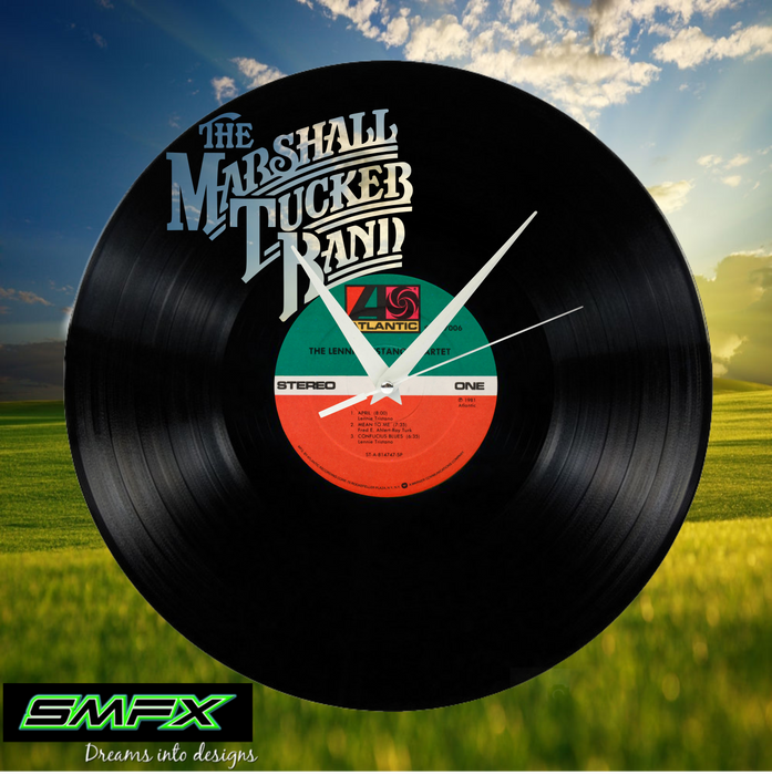 the marshall tucker band Laser Cut Vinyl Record artist representation or vinyl clock