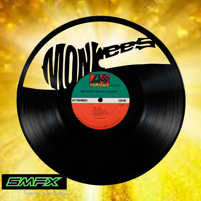 the monkees Laser Cut Vinyl Record artist representation or vinyl clock