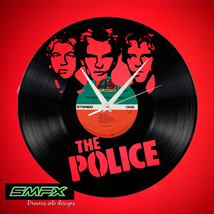 the police Laser Cut Vinyl Record artist representation or vinyl clock