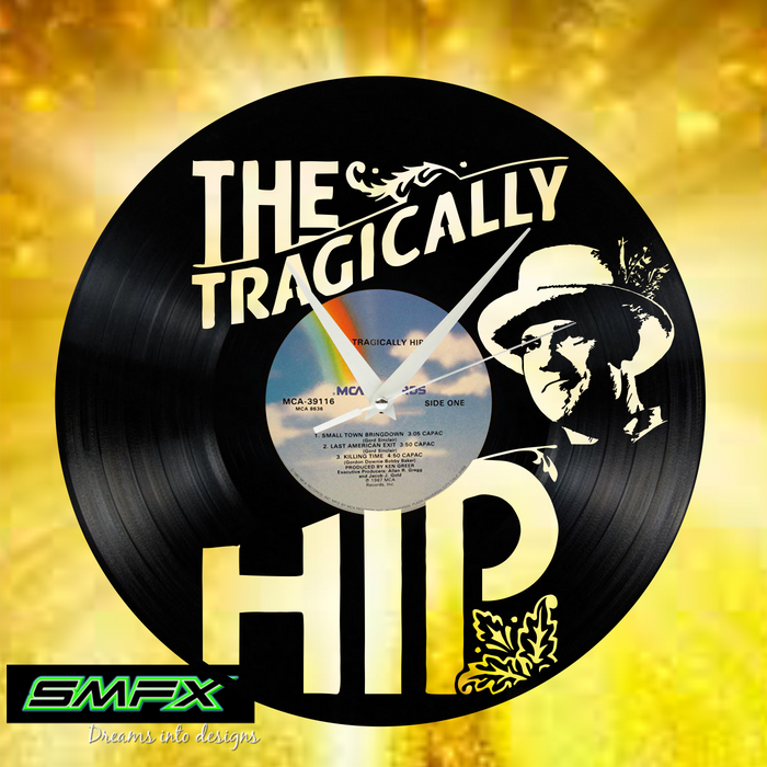 the tragically hip Laser Cut Vinyl Record artist representation or vinyl clock