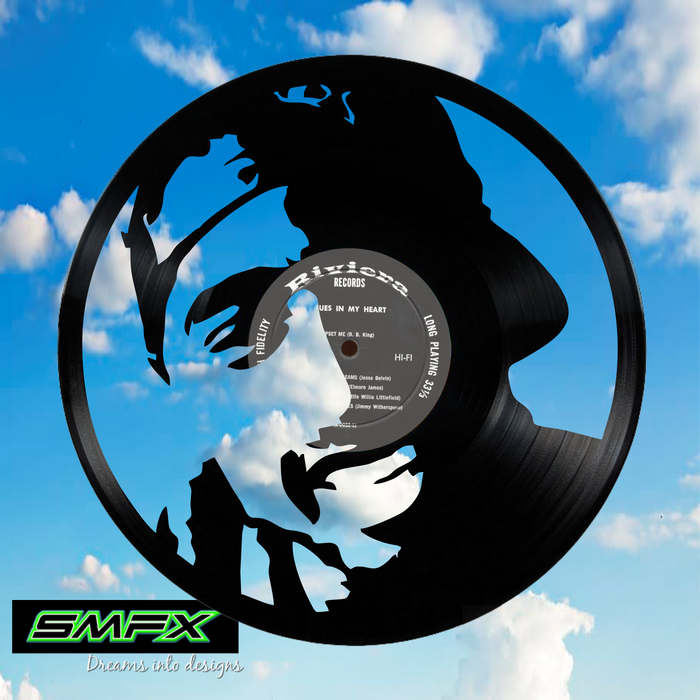 tupac Laser Cut Vinyl Record artist representation or vinyl clock