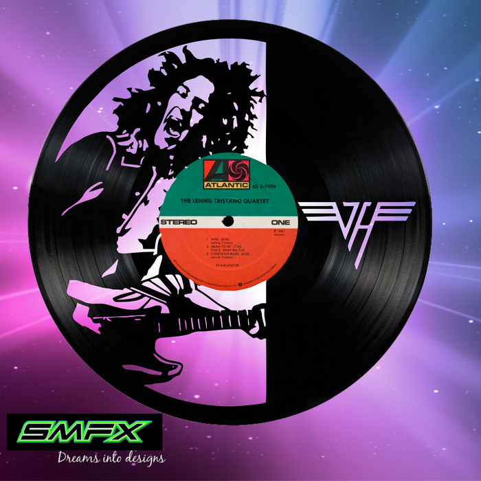 Van Halen Laser Cut Vinyl Record artist representation or vinyl clock