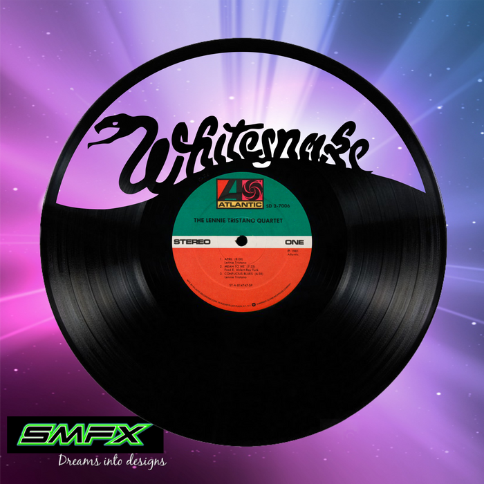 whitesnake Laser Cut Vinyl Record artist representation or vinyl clock