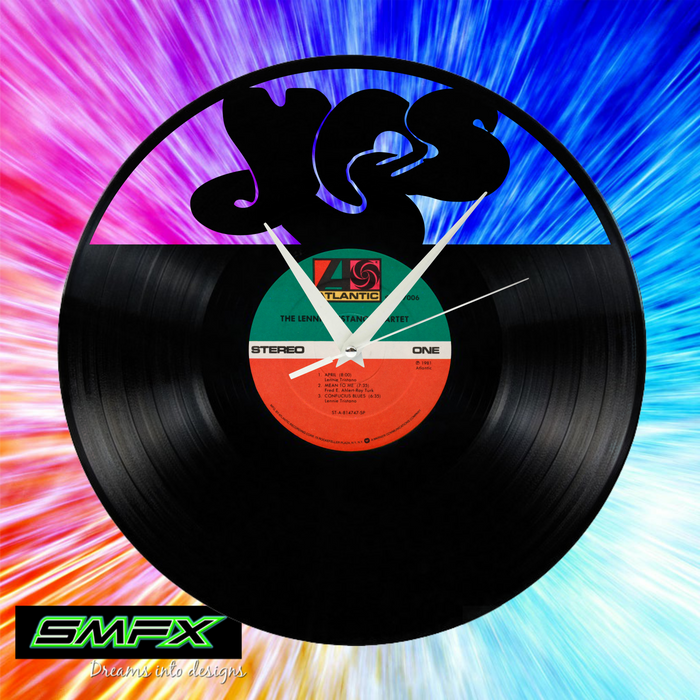 yes Laser Cut Vinyl Record artist representation or vinyl clock