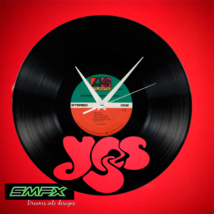 yes Laser Cut Vinyl Record artist representation or vinyl clock
